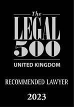 Legal 500 UK Recommended Lawyer 2023