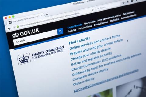 Picture of The Charities Commission website