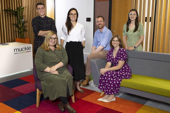 L-R: Ryan Douglas, Samantha Pritchard, Alison Jones, Chris Hook, Joanne Davison and Carla Boaks