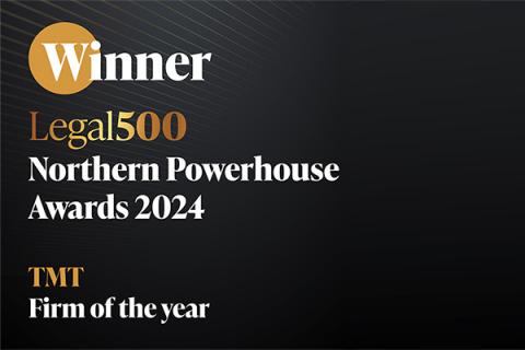 Award logo for the Legal500 Northern Powerhouse Awards 2024