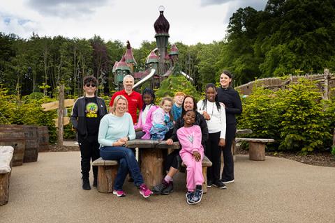 Kids at Lilidorei theme park