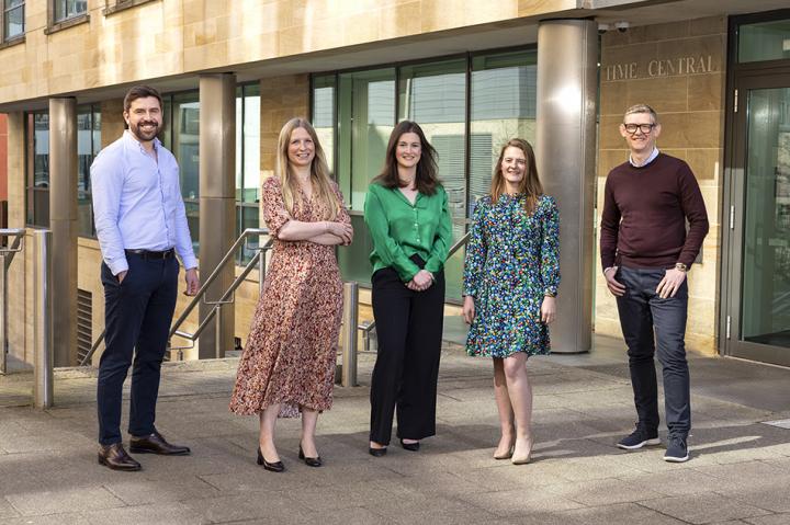 Tom Justice, Alex Speirs, Beth Thompson, Sara Worsick and Anthony Evans of Muckle LLP