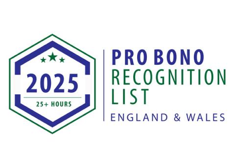 Logo for the Pro Bono Recognition List 2025 
