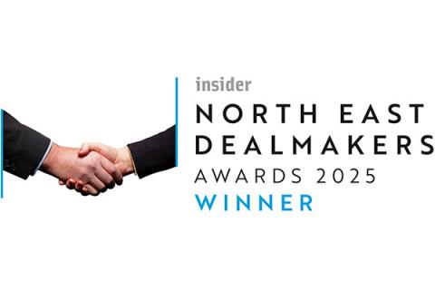 Logo for the 2025 North East Dealmakers Awards