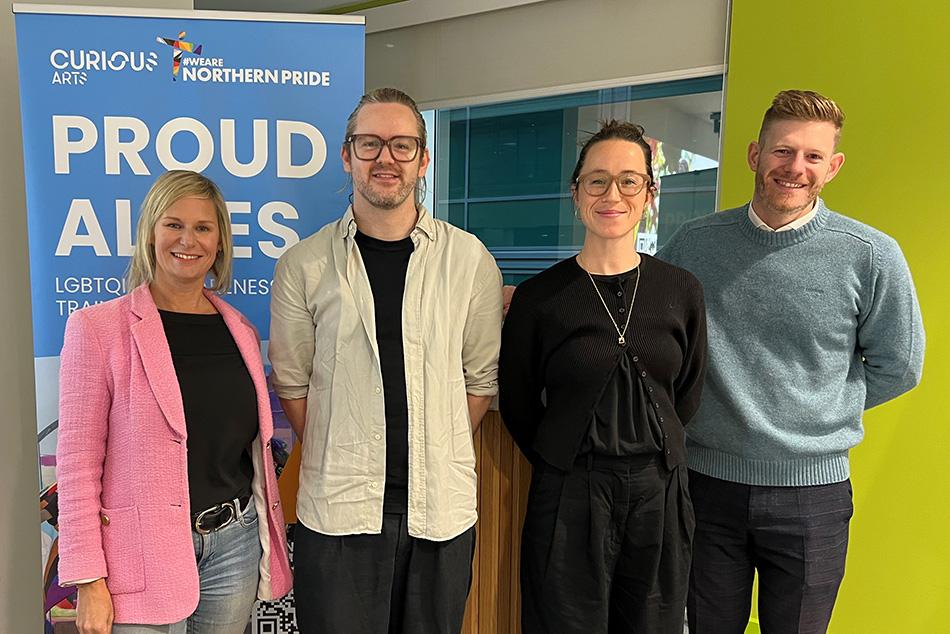 A group shot of Nicola Leyden of Muckle LLP and members of the CBI at the Northern Pride Proud Allies training event