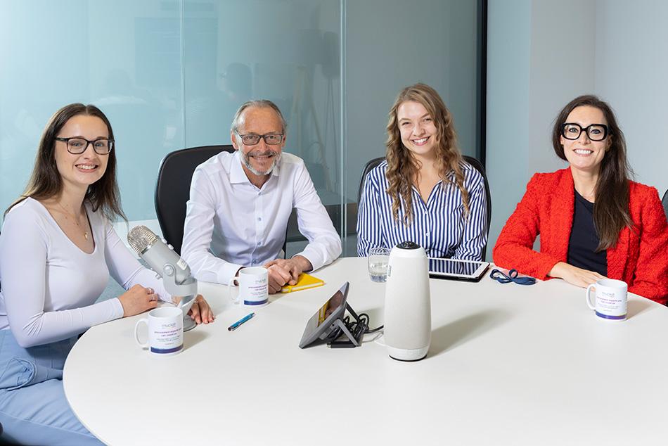 Carla Boaks, Hugh Welch, Lydia Stewart and Alison Jones of Muckle LLP, hosting a podcast for Trustees Week