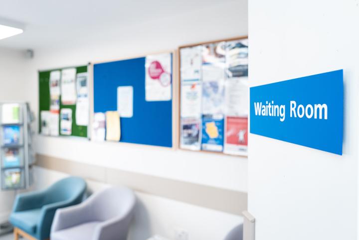 A GP surgery waiting room