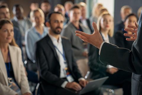 A leadership meeting for people in the education sector