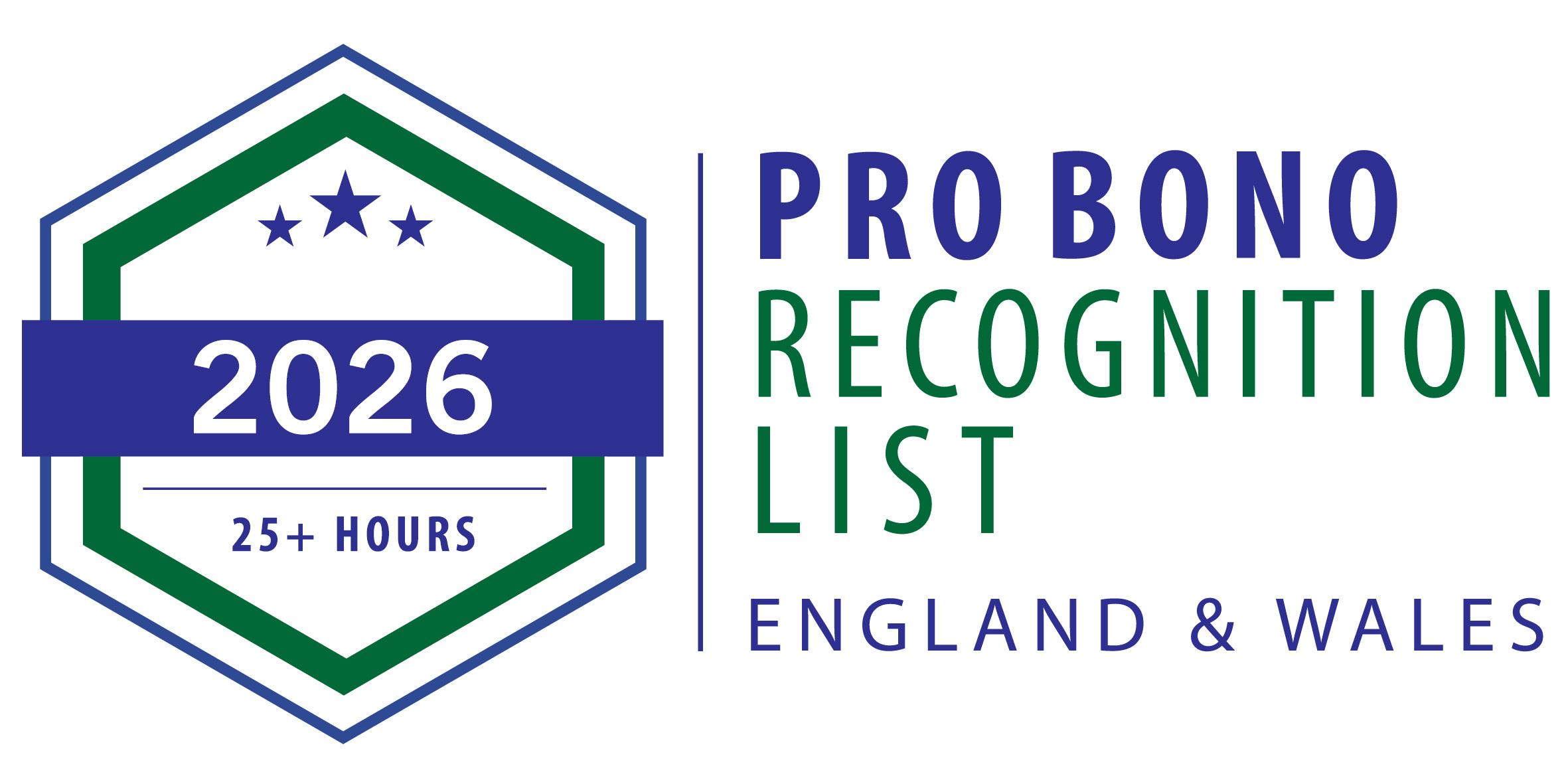 pro bono recognition list logo