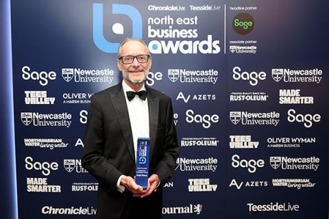 Muckle LLP's senior partner Hugh Welch at the 2026 North East Business Awards