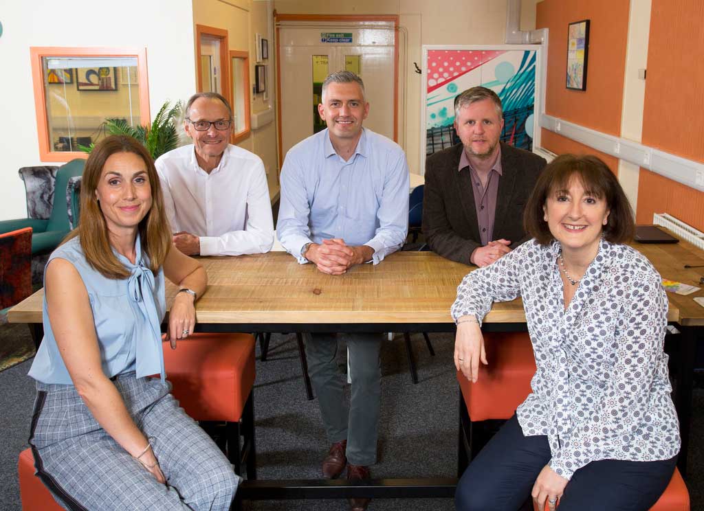 Charlotte McMurchie (Muckle), Hugh Welch (Muckle), David Smith (Oasis), Jon Goodwin (Community Foundation), Susan Howe (Muckle)