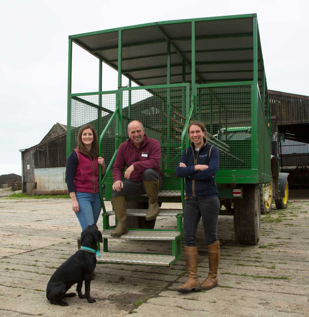 Broxfield Farm school visit: Beth Thomspn, David Thompson (The Country Trust) and Elizabeth Earle