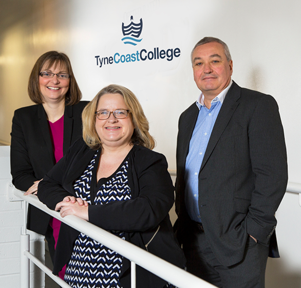 Tyne Coast College. Joanne, Helen and Tony