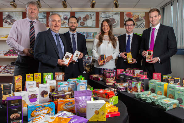 From left: Julian Wood, Financial Director, and Stewart McLelland, Managing Director (Northumbrian Fine Foods) with Philip Clare, Claire Willcock, Harry Hobson and Adam Rayner (Muckle LLP)