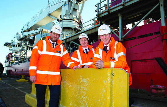 Shipshape advice: Nick Oates, Quanta Fabricom CEO, with Stuart Grieve and Andrew Davison