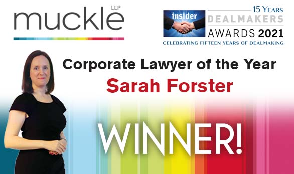 North East Dealmakers - Corporate Lawyer of the Year Winner, Sarah Forster