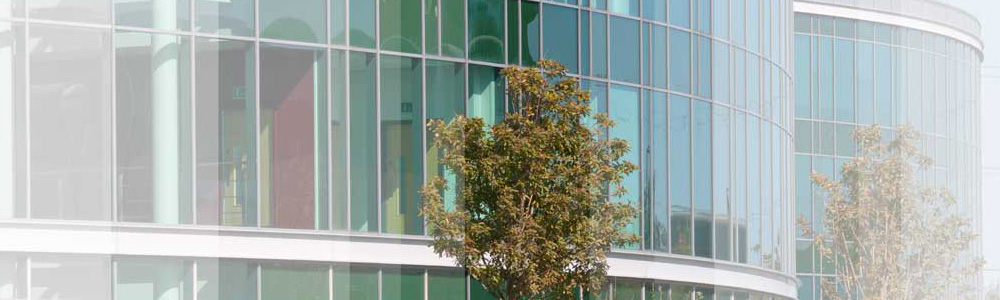 Glass building